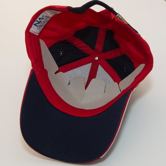 Komatsu Red White and Blue Cap with American Flag - Picture 4 of 5